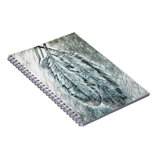 Zwei Mosaikfedern Notizblock (Rechte Seite)