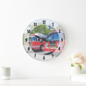 Zwei Motor vor dem Feuerwerk Große Wanduhr (Zuhause)