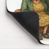 Zwei mürrische alte Damen mit Rotwein Mousepad (Ecke)