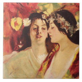 Zwei Muses of Spring (von Stefan Luchian) Fliese