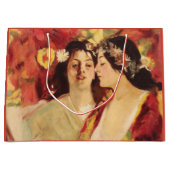 Zwei Muses of Spring (von Stefan Luchian) Große Geschenktüte (Vorderseite)