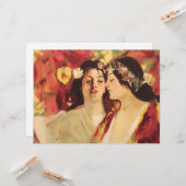 Zwei Muses of Spring (von Stefan Luchian) Karte (Vorderseite/Rückseite Beispiel)