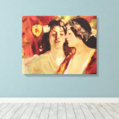 Zwei Muses of Spring (von Stefan Luchian) Leinwanddruck (Insitu (Holzboden))