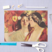 Zwei Muses of Spring (von Stefan Luchian) Seidenpapier (Handwerk)