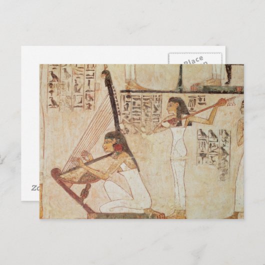Zwei Musiker, aus dem Grab von Rekhmire Postkarte (Vorne/Hinten)