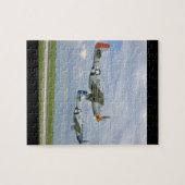 Zwei Mustangs P51, die vorbei. _WWII Flugzeuge Puzzle (Horizontal)