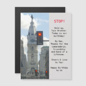 ZWEI Mütter City View Geburtstag Magnetkarte (Vorne/Hinten)