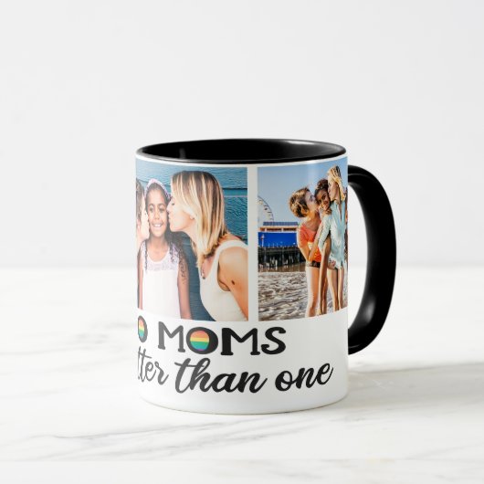 Zwei Mütter sind besser als das Foto einer Mutter Tasse (VorderseiteRechts)