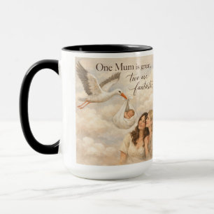 Zwei Mütter und die Liebe einer LGBTQ Tasse