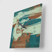 Zwei nach Norden Quadratische Wanduhr (Winkel)