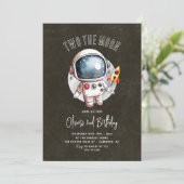 Zwei Nächte am 2. Geburtstag Einladung (Stehend Vorderseite)