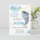 Zwei-Nado-Geburtstag-Einladung Einladung (Stehend Vorderseite)