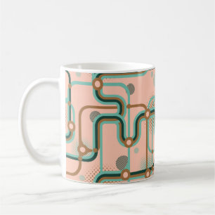 Zwei nahtlose Muster in verschiedenen Farben. Abst Kaffeetasse