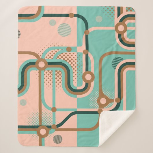 Zwei nahtlose Muster in verschiedenen Farben. Abst Sherpadecke (Vorderseite)