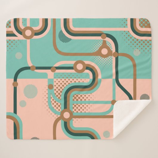 Zwei nahtlose Muster in verschiedenen Farben. Abst Sherpadecke (Vorderseite (Horizontal))