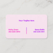 Zwei Namen Brows Lashes Tech Visitenkarte (Rückseite)