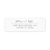 Zwei Namen kombiniert Saubere moderne Rücksendeadr (Vorne)