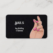 Zwei Namen Manicure Premium Visitenkarte (Vorderseite)