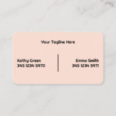 Zwei Namen Nail Tech Visitenkarte (Rückseite)