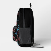 Zwei Namen Paare Muster monogramm blaues Licht pin Bedruckter Rucksack (Rechts)