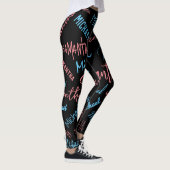 Zwei Namen Paare Muster monogramm blaues Licht pin Leggings (Rechts)