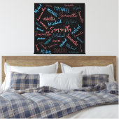 Zwei Namen Paare Muster monogramm blaues Licht pin Leinwanddruck (Insitu (Schlafzimmer))