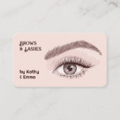 Zwei Namen sprengen Lashes Visitenkarte (Vorderseite)