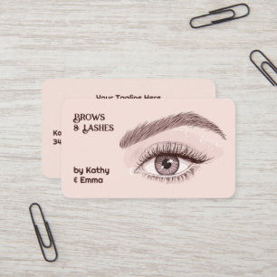 Zwei Namen sprengen Lashes Visitenkarte