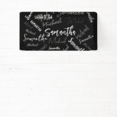 Zwei Namen, zwei Muster monogramm schwarz grau wei Banner (InSitu)
