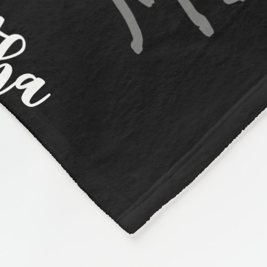 Zwei Namen, zwei Muster monogramm schwarz grau wei Fleecedecke (Ecke)