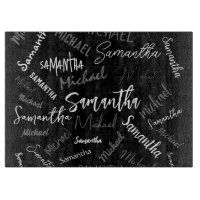 Zwei Namen, zwei Muster monogramm schwarz grau wei