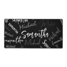 Zwei Namen, zwei Muster monogramm schwarz grau wei