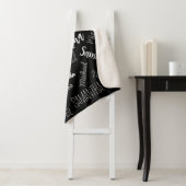 Zwei Namen, zwei Muster monogramm schwarz grau wei Sherpadecke (Beispiel)