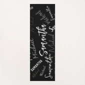 Zwei Namen, zwei Muster monogramm schwarz grau wei Yogamatte (Vorderseite)