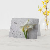 Zwei neue Calla-Lilien-Beileid Karte (Gelbe Blume)