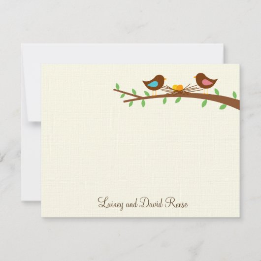 Zwei neue Eier Flat Danke Karte (Vorderseite)