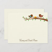 Zwei neue Eier Flat Danke Karte (Vorne/Hinten)