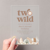 Zwei neutrale Blätter der wilden Retro zum Geburts Acryleinladungen (Insitu (Handheld))