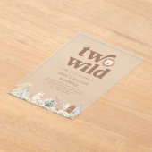 Zwei neutrale Blätter der wilden Retro zum Geburts Acryleinladungen (Ablage )