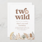 Zwei neutrale Blätter der wilden Retro zum Geburts Einladung (Vorne/Hinten)