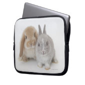 Zwei niederländische Zwerge- und Holland-Lop-Bände Laptopschutzhülle (Vorderseite Links)