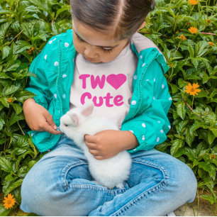 Zwei Niedliche 2. Geburtstag Baby T-shirt