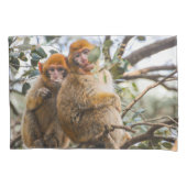 Zwei Niedliche Affen Kissenbezug (Vorderseite)