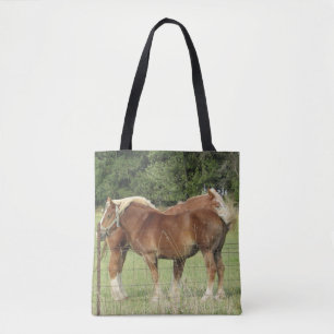 Zwei Niedliche Amber Horses Totbeutel Tasche