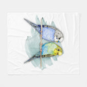 Zwei niedliche Aquarellfarben Fleecedecke (Vorderseite (Horizontal))