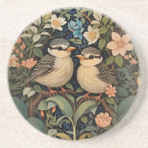 Zwei Niedliche Baby Birds Botanischer Garten Getränkeuntersetzer