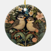 Zwei Niedliche Baby Birds Botanischer Garten Keramik Ornament (Hinten)