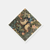 Zwei Niedliche Baby Birds Botanischer Garten Serviette (Ecke)