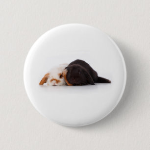 Zwei niedliche Babyhäschen Button