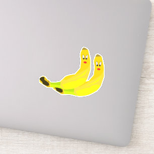 Zwei niedliche Bananenfiguren Aufkleber